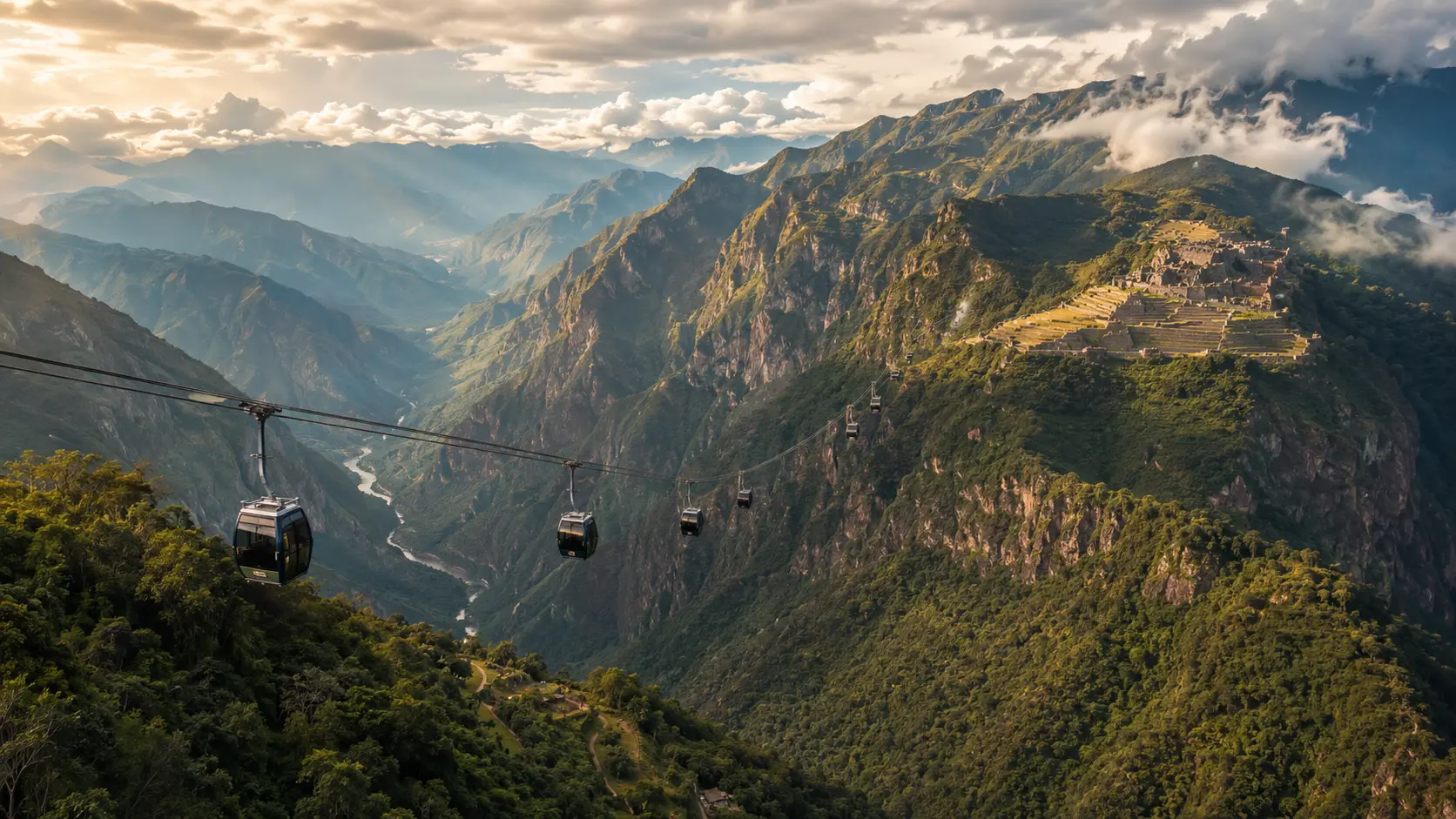 Future Choquequirao cable car project from Kiuñalla — full day tour